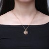 Flower Window Pattern Pendant Necklace for Women Cz Ginger Lyne Collection - 3 of 4