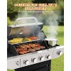 MASTGOAL 4-Burner Propane Gas BBQ Grill with Side Burner, Stainless Steel Barbecue Grill with Enameled Cast Grates and Side Tables for Outdoor Cooking - 3 of 4