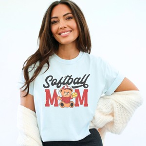 Simply Sage Market Softball Mom Teddy Bear Garment Dyed Tee - 1 of 4