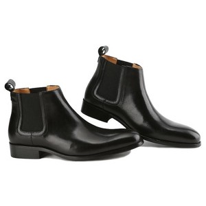 Gino Vitale | Men's Handcrafted Genuine Leather Pull-On Chelsea Gore Dress Boot - 1 of 3