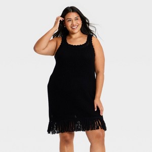 black sweater dress short Whistles Annie Sparkle Short Sweater Dress Black Size 16