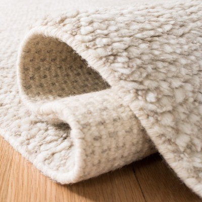 Beige Hand-Knotted Wool Shag Runner Rug 2'6" x 6'