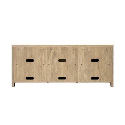 Modern Farmhouse 58" White Oak TV Stand with Hidden Storage