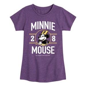 Girls' - Disney - Minnie Mouse Fitted Short Sleeve Graphic T-Shirt - 1 of 4