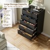 Whizmax 5 Drawer Dresser for Bedroom, Modern Wood Storage Organizer with Gold Metal Handles & Anti-Tipping Device for Hallway - 4 of 4