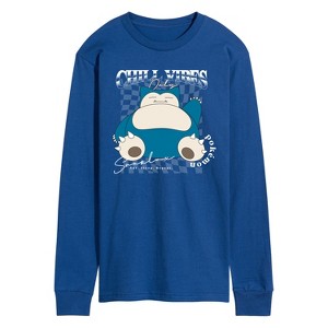 Men's - Pokémon - Snorlax Chill Vibes Long Sleeve Graphic T-Shirt - 1 of 3