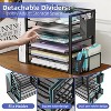 Simple Trending 6 Tier Desk File Organizer, Paper Letter Tray Organizer with File Holder and Pen Container, Black - 3 of 4
