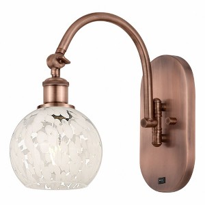 White Mouchette - 1 Light Arm Swivels Side to Side Wall Sconce In Modern Style-11.5 Inches Tall and 6 Inches Wide - 1 of 1
