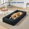 5-Position Adjustable Lazy Sofa Bed, Upholstered Human Dog Bed for Adult & Pets, Foldable Floor Lounger Chair, for Bedroom, Living Room - 3 of 4