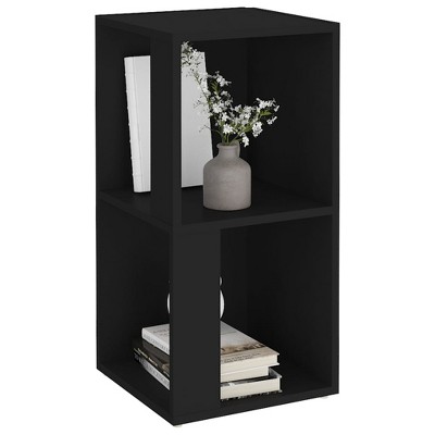 CLIHOME 2-Tier Side End Table Corner Cabinets Bedside Sofa Table With Storage Shelves