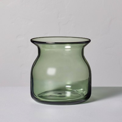 5 Green Glass Decorative Flared Bouquet Vase - Hearth & Hand™ with Magnolia