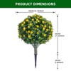 TROPOW Artificial Flower Ball Tree with Ground Spike, Fake Topiary Trees - 2 of 4