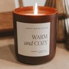 Warm and Cozy Soy Candle - Brown Matte Jar - 15 oz - 3 of 4