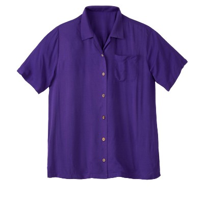 KingSize Men's Big & Tall KS Island Solid Camp Shirt