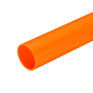 Unique Bargains Water Plumb DIY Crafts High Impact Rigid Round Pipes 8" Length ID 0.63" OD 0.79" Orange - 1 of 4