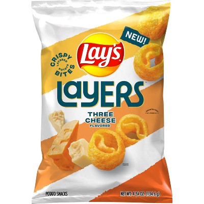 Lay's Layers Three Cheese Flavored Potato Snacks - 4.75oz