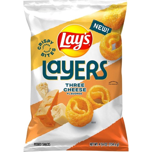 Lay's Layers Three Cheese Flavored Potato Snacks - 4.75oz - image 1 of 3