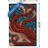 Trends International Lantern Press - Yachats, Oregon, Octopus Mosaic Framed Wall Poster Prints - 3 of 4