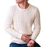 Hope & Henry Mens' Organic Cotton Fisherman Sweater