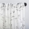 No. 918 1pc 50"x96" Delia Floral Embroidery Sheer Rod Pocket Curtain Panel White - 2 of 4