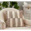 Saro Lifestyle Chindi Stripe Pillow - Down Filled, 20" Square, Multi - 3 of 3