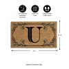 28" x 16" Monogram Coir Mat, Letter  "U" - 2 of 4