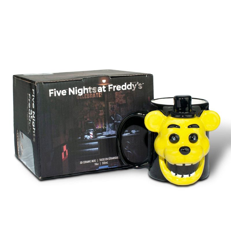 Just Funky Five Nights At Freddy Golden Freddy Fazbear Mug| 3D Ceramic Mug | 16 Ounces, 2 of 7