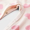 Baby Girls' Heart Ribbed Romper - Cat & Jack™ Cream - image 4 of 4