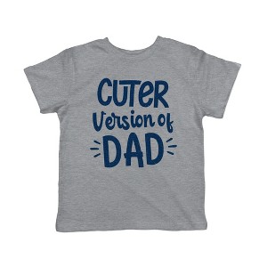 Toddler Cuter Version Of Dad Tshirt Funny Son Family Boy Graphic Novelty Tee - Crazy Dog Toddler T Shirt - 1 of 4