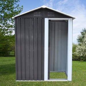 3x5 FT Outdoor Storage Shed, Waterproof Garden Cabinet with Sturdy Black Frame, Detachable Design for Easy Assembly, Perfect for Tools & Equipment - 1 of 4