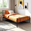 FurnitureR Twin Size Metal Bed Frame with Headboard and Footboard – Under Foundation Storage, No Box Spring Needed, Black - 4 of 4