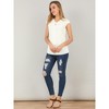 INSPIRE CHIC Women's Twist V Neckline Cap Sleeve Casual Work Top - 2 of 4