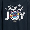 Men's - Lilo and Stitch - Full Of Joy Christmas Long Sleeve Graphic T-Shirt - 2 of 4