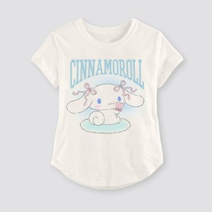 Girls' Sanrio Cinnamoroll Short Sleeve Graphic T-Shirt - Ivory - 1 of 2