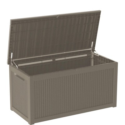 BI&SEA 260 Gallon Waterproof Deck Box-178,Lockable Resin Storage Box for Patio Furniture Cushions Garden Tools and Outdoor Delivery Storage