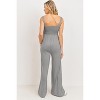 Hello Miz Women's Sleeveless Smocked Neck Maternity Jumpsuit Romper - 4 of 4