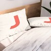 Deny Designs King April Lane Art Block Red Monogram J Microfiber Printed Pillow Sham - 2 of 3