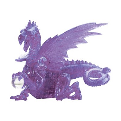 Bepuzzled 3D Crystal Puzzle - Dragon (Purple): 56pc