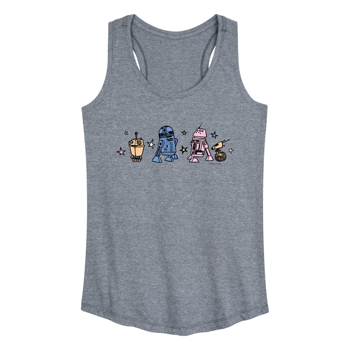 Women's - Star Wars - Cute Droids Graphic Racerback Tank