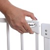 Bindaboo B1103 38 to 42.5 Inch Extra Wide Swing Close Wall to Wall Baby and Pet Safety Gate for Doors, Stairs, and Hallways, White - image 4 of 4