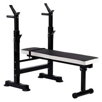  Lmdex Adjustable Weight Bench Press with Squat Rack Folding  Multi-Function Dip Station for Full Body Workout Home Gym Strength : Sports  & Outdoors
