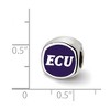Black Bow Jewelry Sterling Silver East Carolina Pirates NCAA Bead Charm - 2 of 3