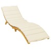 vidaXL Sun Lounger Cushion Cream 78.7 in.x19.7 in.x1.2 in. Oxford Fabric - 3 of 4