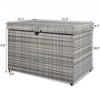 Fontoi Utility Storage Bins, Wicker Box with Wheels, Rattan Storage Bin for Outdoor Cushions Garden Tools, Gray, 27.6"*33.5"*58.7" - 2 of 4