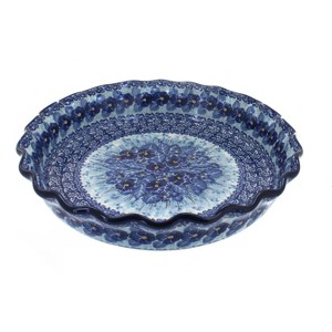 Blue Rose Polish Pottery 636 Ceramika Artystyczna Pie Plate - 1 of 1