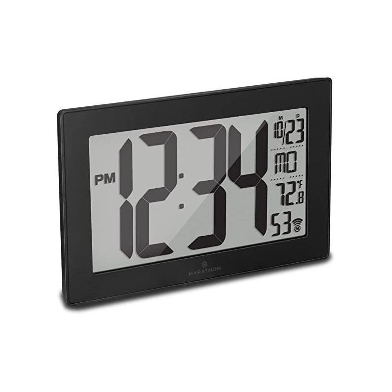 Marathon Atomic 9 Inch Wall Clock Stainless Steel Finish With Stand & 8 Time Zones, 1 of 7