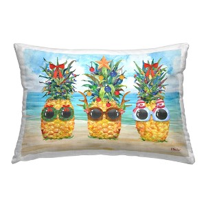 Stupell Industries Christmas Cool Pineapples Indoor Pillow, 14 x 20 - 1 of 3