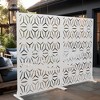 47-inches W x 72-inches H Black Galvanized Sheet Screen Outdoor and lndoor Divider for Balcony Patio Garden Room Divider (Star 01) - 4 of 4