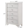 NicBex Classic 5-Drawer Dresser,Stylish Tall Dressers with Metal Handles,Chest of Drawers for Bedroom,Living Room,Hallway,Bedroom Furniture - 4 of 4