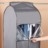 Stockroom Plus 2 Pack Hanging Garment Bags for Closet Storage with Window, Large, Grey, 20x54x24 In - 2 of 4